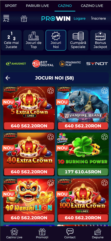 Prowin Casino Download Mobiele App